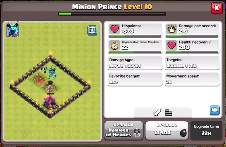 Minion Prince level 10