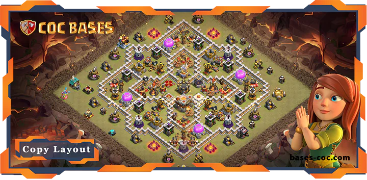 To War Base TH11 with Link, Anti 3 Star, WarCWL, Legend League Layout - Clash of Clans (81)
