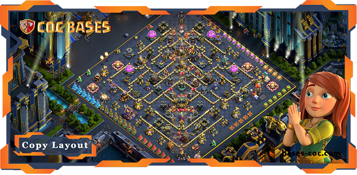 Top Anti 3 stars Base TH17 with Link, Anti Air Layout - Clash of Clans - (03) [Updated]
