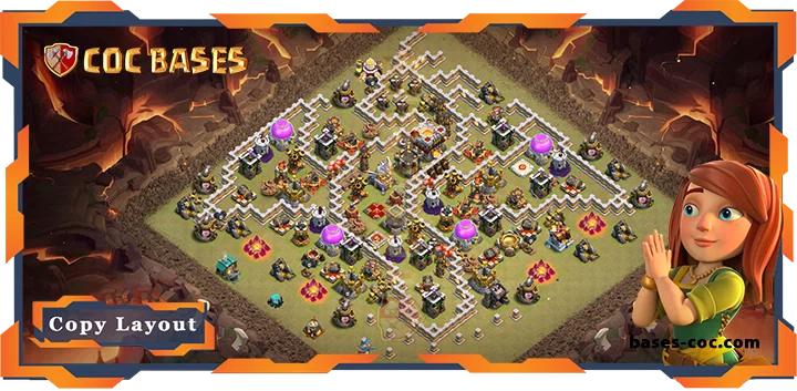 Top Base TH11 with Link, Defence, WarCWL, Anti Everything Layout - Clash of Clans (95)