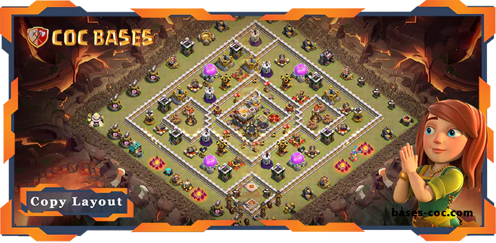 Top Base TH11 with Link, WarCWL, Anti 2 Star Layout - Clash of Clans (70)