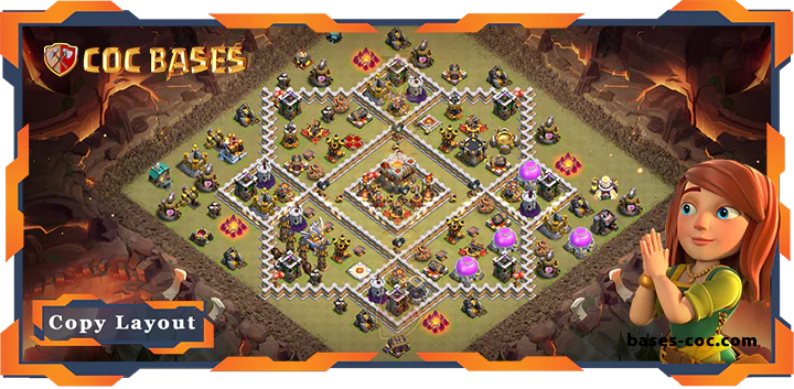 Top Base TH11 with Link, WarCWL, Anti 3 Star, Anti Everything Layout - Clash of Clans (82)