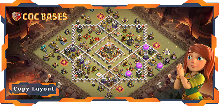 Top Base TH11 with Link, WarCWL, Anti 3 Star, Anti Everything Layout - Clash of Clans (82)