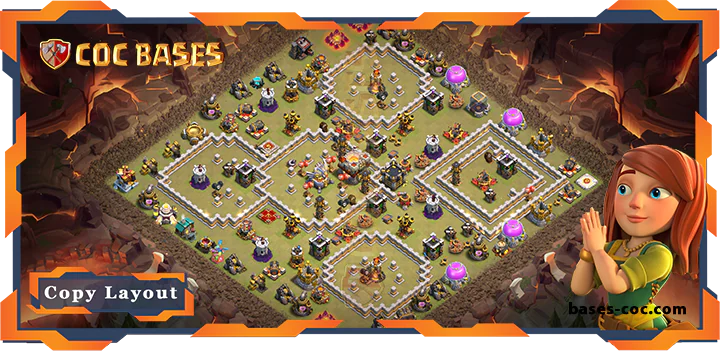 Top Base TH11 with Link, WarCWL, Defence, Anti Everything Layout - Clash of Clans (72)