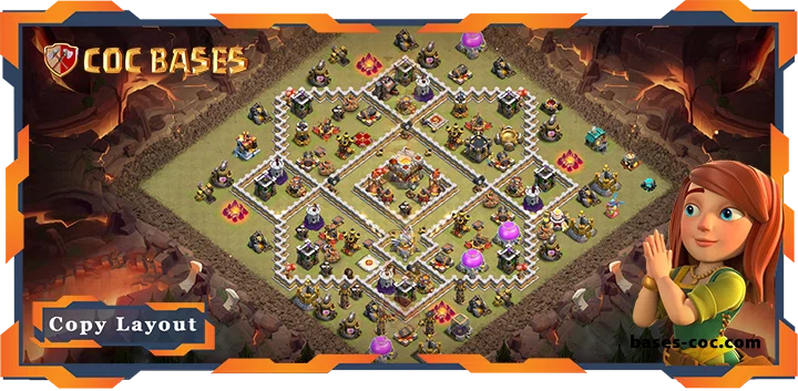 Top Base TH11 with Link, WarCWL, Defence, Anti Everything Layout - Clash of Clans (97)