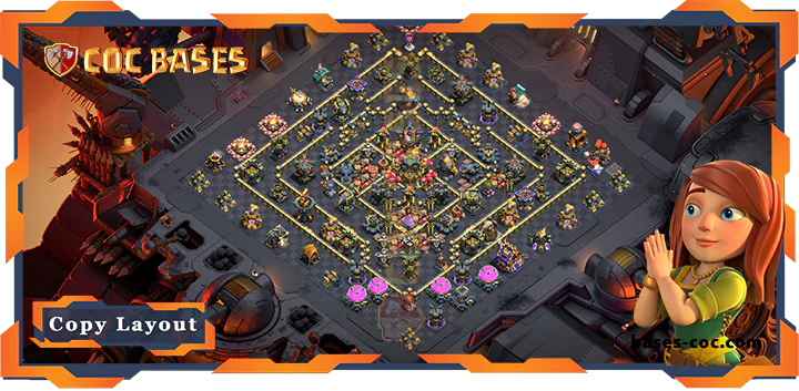 Top Base TH17 with Link, Anti Everything, WarCWL, Defense Layout - Clash of Clans (41) [Updated]