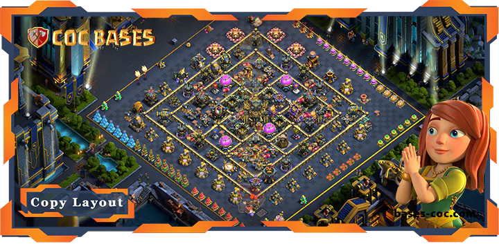 Top Base TH17 with Link, Anti trophy, Anti 2 stars, Hybrid Layout - Clash of Clans (14) [Updated]