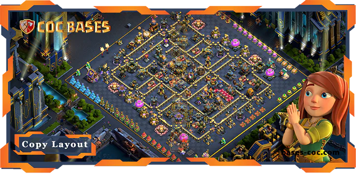 Top Base TH17 with Link, WarCWL, Anti 3 Stars Layout - Clash of Clans (39) [Updated]