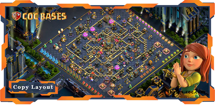 Top Base TH17 with Link, WarCWL, Anti Everything, Defense Layout - Clash of Clans (30) [Updated]