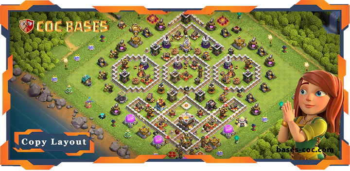 Top Bases TH11 Max Level with Links, Anti Air Layout - Clash of Clans (67)