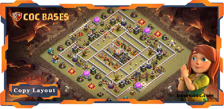 Top War Base TH11 with Link, Anti Air Electro Dragon, Anti 3 Star Layout - Clash of Clans (74)