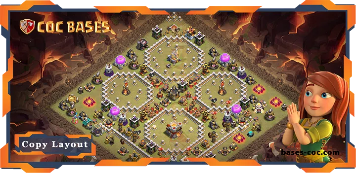 Top War Base TH11 with Link, Defence, Anti Everything Layout - Clash of Clans (94)