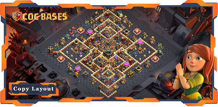 Top War Base TH17 with Link, Anti 2 Stars, Anti Air Electro Dragon, WarCWL Layout - Clash of Clans (57)