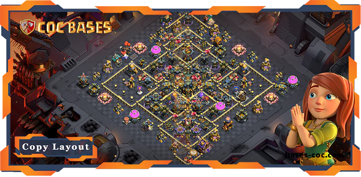 Top War Base TH17 with Link, Anti 2 Stars, Anti Air Layout - Clash of Clans (57) [Updated]