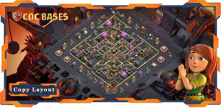 Top War Base TH17 with Link, Anti 2 stars, Anti Air Layout - Clash of Clans (09) [Updated]