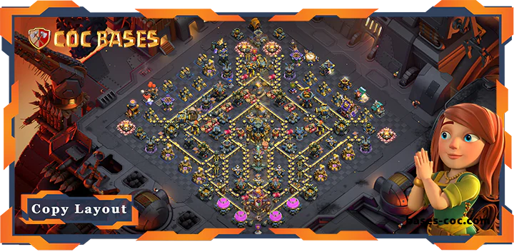 Top War Base TH17 with Link, Anti 3 Stars, Anti Everything Layout - Clash of Clans (46) [Updated]