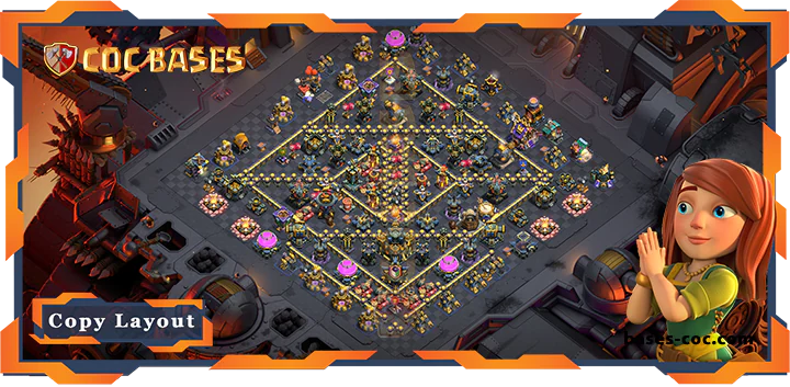Top War Base TH17 with Link, Defense, WarCWL Layout - Clash of Clans - (43) [Updated]