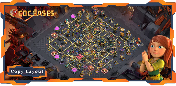 Top War Base Th17 with Link, Anti 2 Stars, WarCWL Layout - Clash of Clans (54) [Updated]