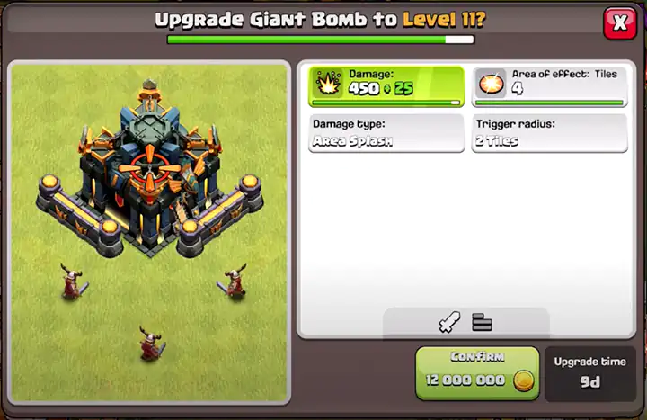 Upgrade Giant Bomb to new level 11