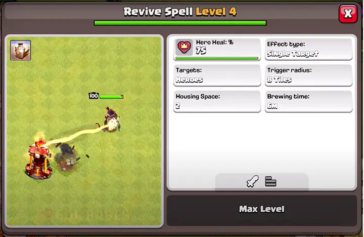 revive spell max level 4