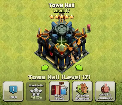 Image of Five Stars Town Hall Level 17 without weapon