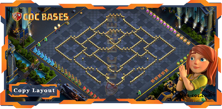 Coc bases Walls - Top Anti 3 Star Base TH17 with Link, Defence, Anti Everything Layout - Clash of Clans (129) [Updated]