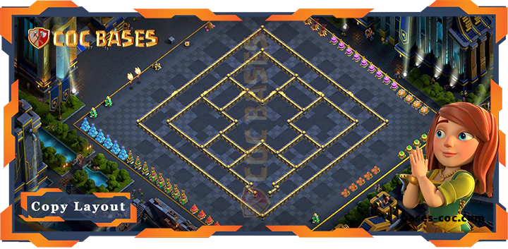 Coc bases Walls - Top Base TH17 with Link, Anti Trophy, Hybrid, Defence Layout - Clash of Clans (96) [Updated]