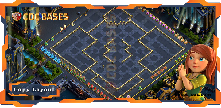 Coc bases Walls - Top Hybrid Base TH17 with Link, Anti 3 Star, Farming Layout - Clash of Clans (135) [Updated]