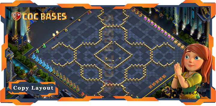 Coc bases Walls - Top Hybrid Base TH17 with Link, Defence, Anti Everything Layout - Clash of Clans (127) [Updated]