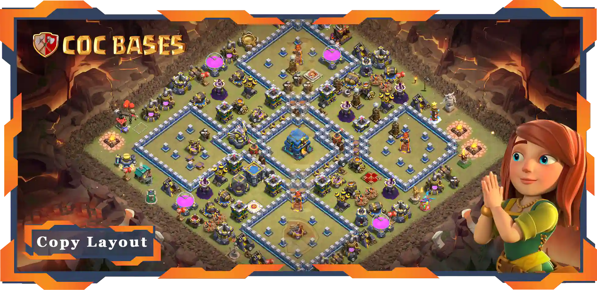 Top Anti 2 Star Base TH12 with Link, Anti Everything, WarCWL Layout - Clash of Clans (80)