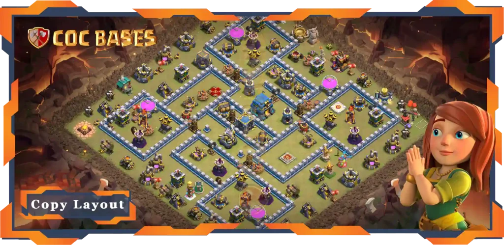Top Anti 2 Star Base TH12 with Link, Anti Everything, WarCWL Layout - Clash of Clans (81)
