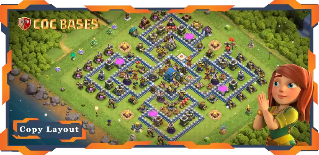 Top Anti 2 Star Base TH12 with Link, Hybrid Layout - Clash of Clans (105) 4 Top Anti 2 Star Base TH12 with Link, Hybrid Layout - Clash of Clans (105)