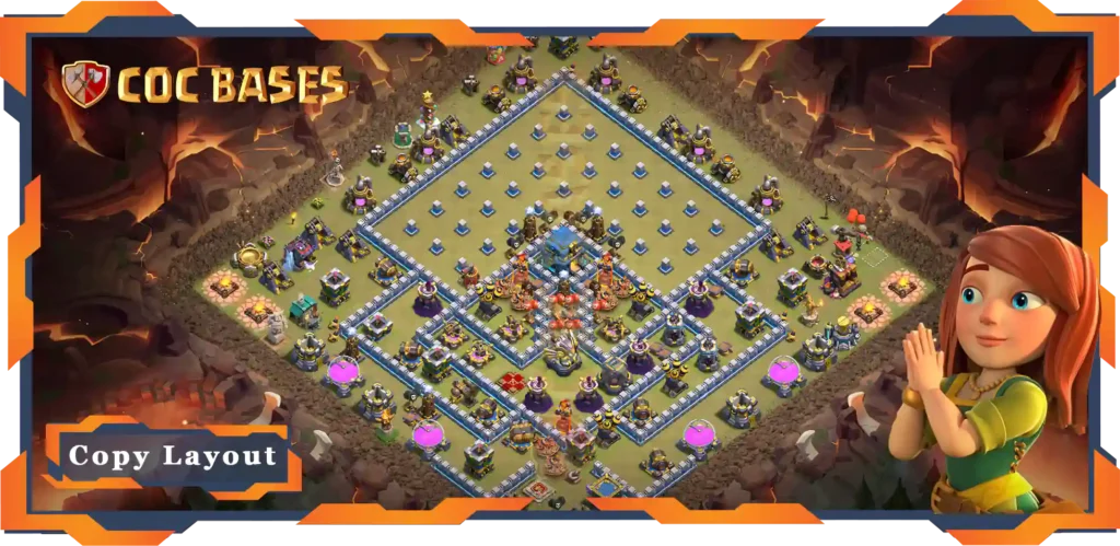 Top Base TH12 Max Level with Link, WarCWL Layout - Clash of Clans (142)