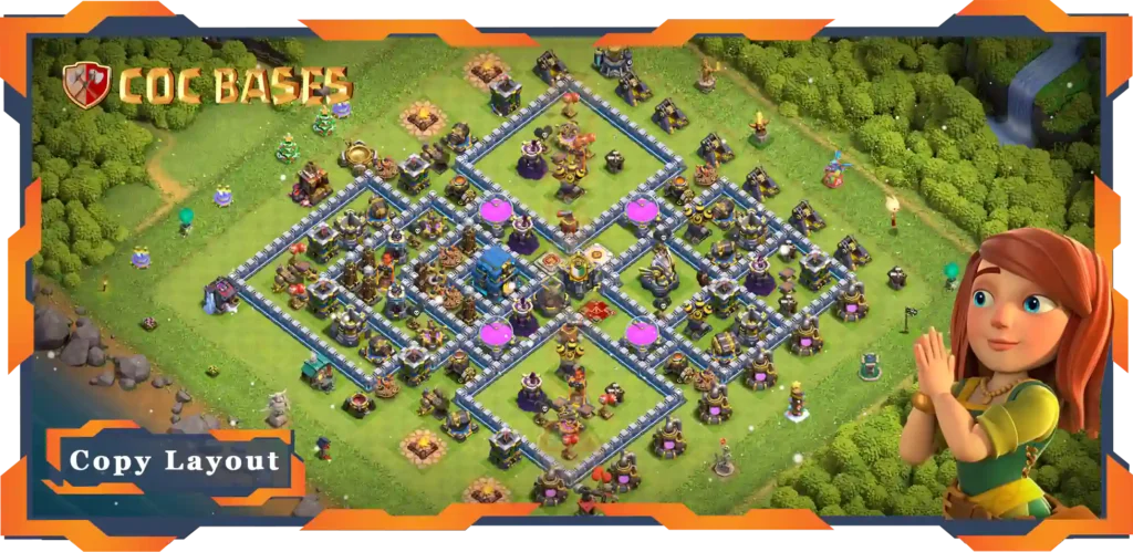 Top Base TH12 Max Level with Link,Farming, Hybrid Layout - Clash of Clans (137)