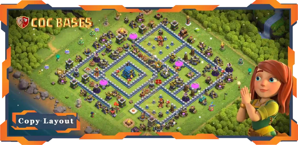Top Base TH12 Max Levels with Link, Anti 2 Star, Legend League Layout - Clash of Clans (90)