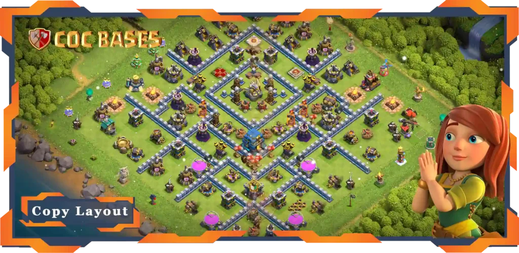 Top Base TH12 with Link, Defence, Anti Everything Layout - Clash of Clans (114)
