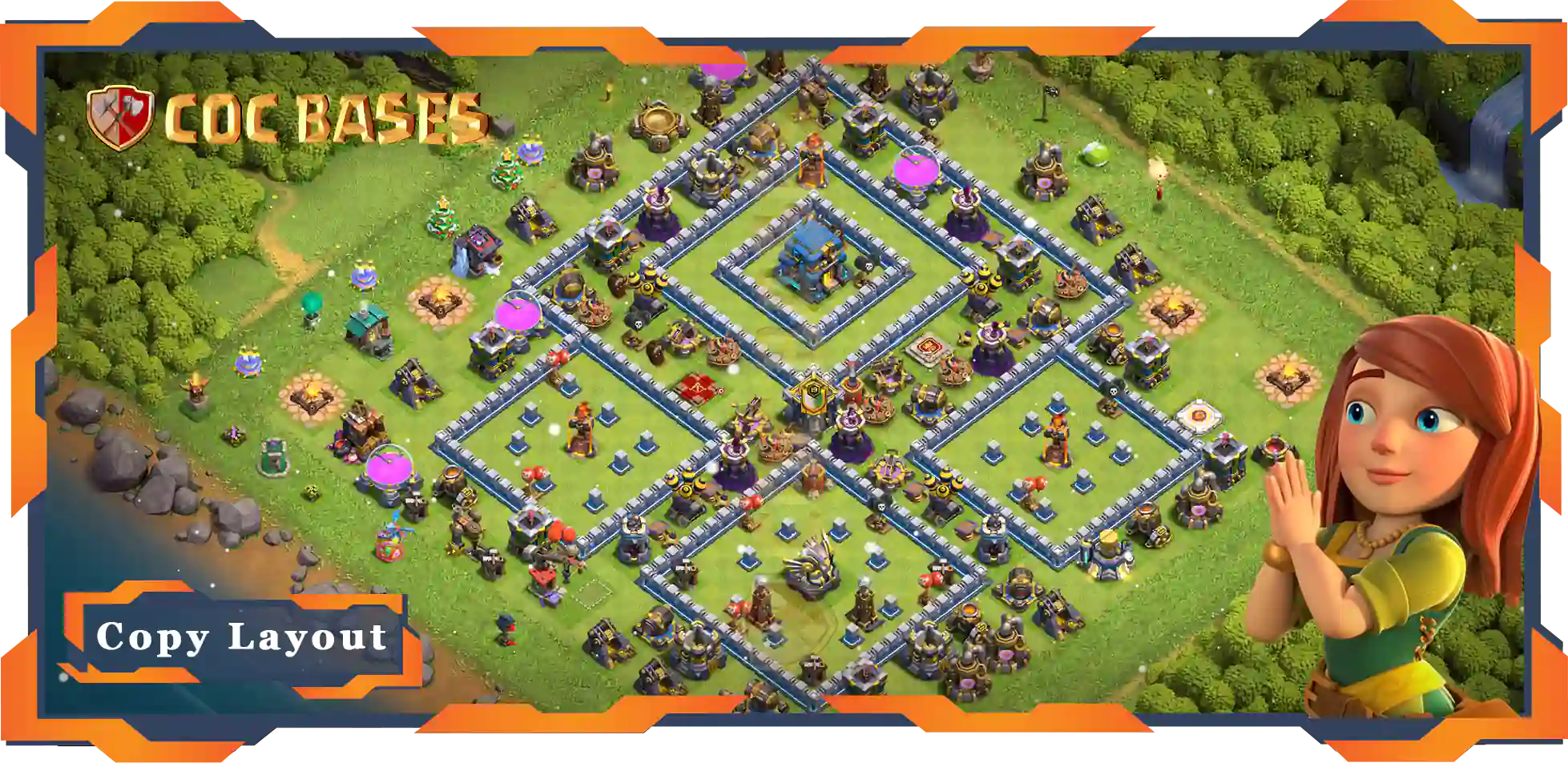 Top Base TH12 with Link, Unbeatable, Anti Air Electro Dragon Layout - Clash of Clans (64)
