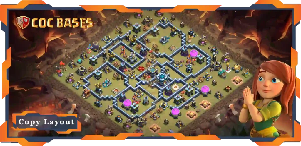 Top Base TH13 with Link, War/CWL, Anti Everything, Defence Layout - Clash of Clans (97) 34 Top Base TH13 with Link, WarCWL, Anti Everything, Defence Layout - Clash of Clans (97)