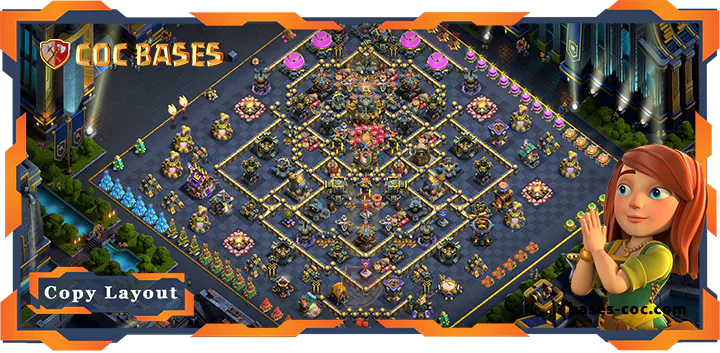 Top Base TH17 with Link, Anti 3 Star Layout - Clash of Clans (128) [Updated]