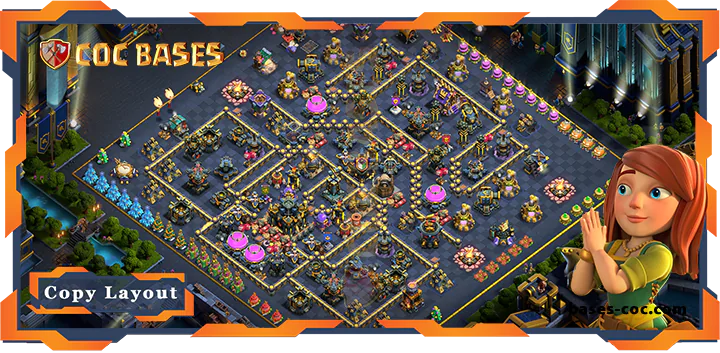 Top Base TH17 with Link, Anti Trophy, Legend League, Defence Layout - Clash of Clans (114) [Updated]