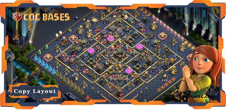 Top Base TH17 with Link, Farming, Hybrid Layout - Clash of Clans (86) [Updated]