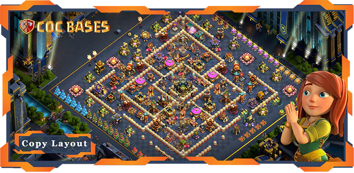 Top Base TH17 with Link, Farming, Hybrid Layout - Clash of Clans (86)