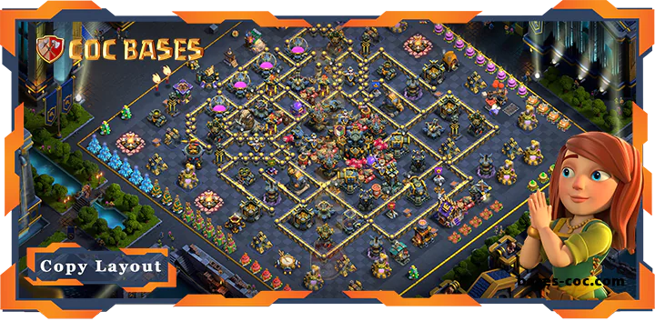 Top Base TH17 with Link, Hybrid, Anti 2 Star Layout - Clash of Clans (147) [Updated]