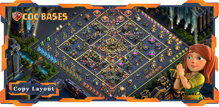 Top Base TH17 with Link, Hybrid, Anti 2 Star Layout - Clash of Clans (153) [Updated]