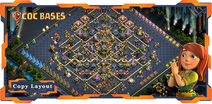 Top Base TH17 with Link, Hybrid, Anti 2 Star Layout - Clash of Clans (159) [Updated]