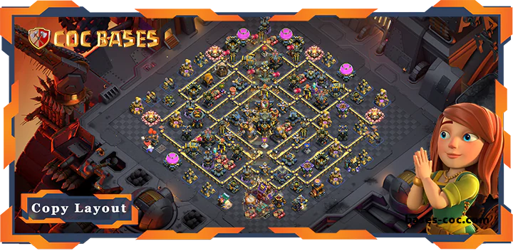 Top Base TH17 with Link, WarCWL, Anti 2 Star, Anti Air Electro Layout - Clash of Clans (82) [Updated]