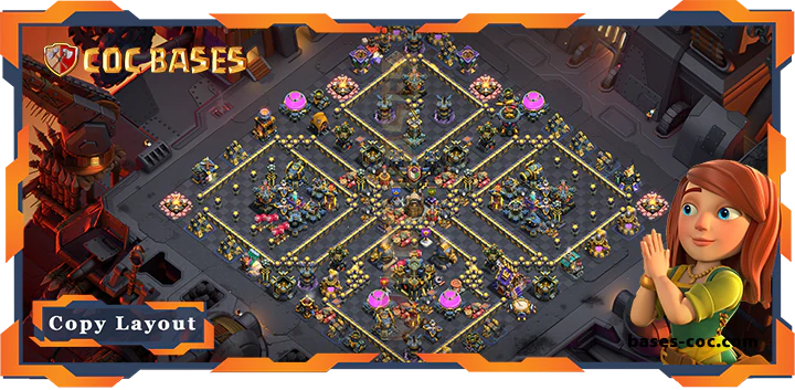 Top Base TH17 with Link, WarCWL, Anti 2 Star Layout - Clash of Clans (108) [Updated]