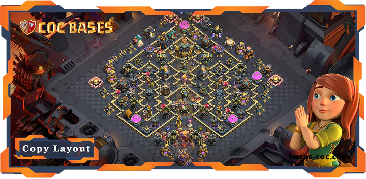 Top Base TH17 with Link, WarCWL, Anti 3 Star Layout - Clash of Clans (117) [Uodated]