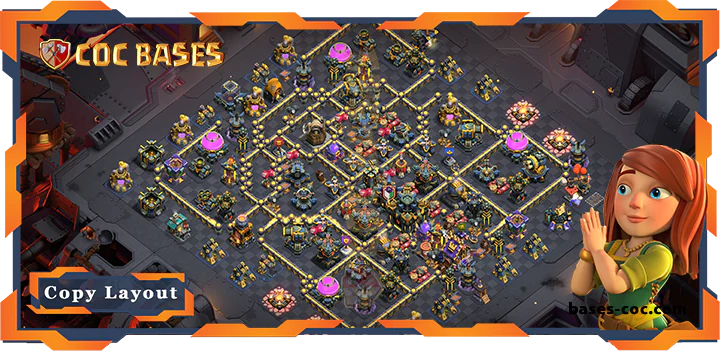 Top Base TH17 with Link, WarCWL, Anti 3 Star Layout - Clash of Clans (141) [Updated]