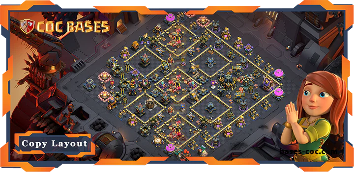 Top Base TH17 with Link, WarCWL, Anti Everything Layout - Clash of Clans (109) [Updated]